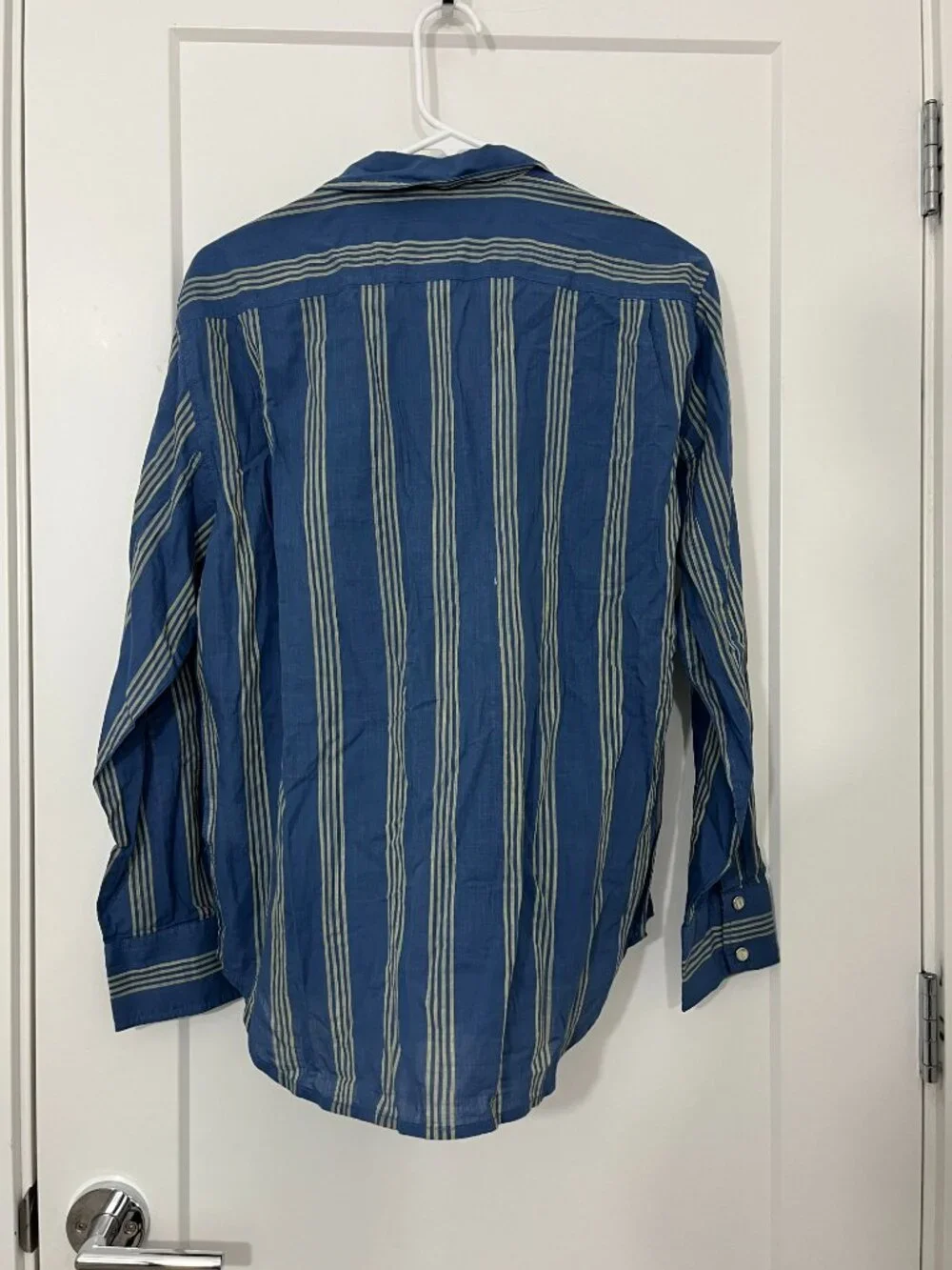 New J.Crew Size 8 Striped Cotton Voile Western Button-Down Shirt